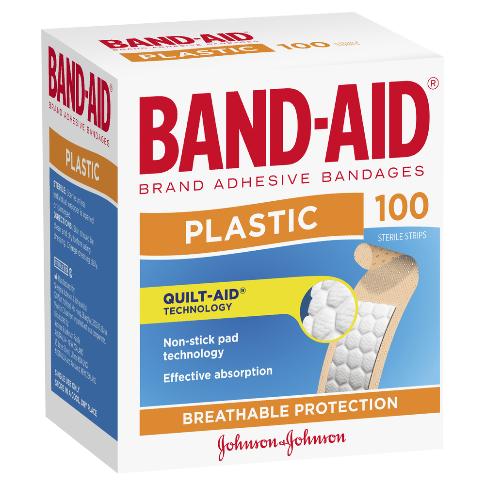 Plastic Adhesive Strips 100  BAND-AID® Brand Adhesive Bandages